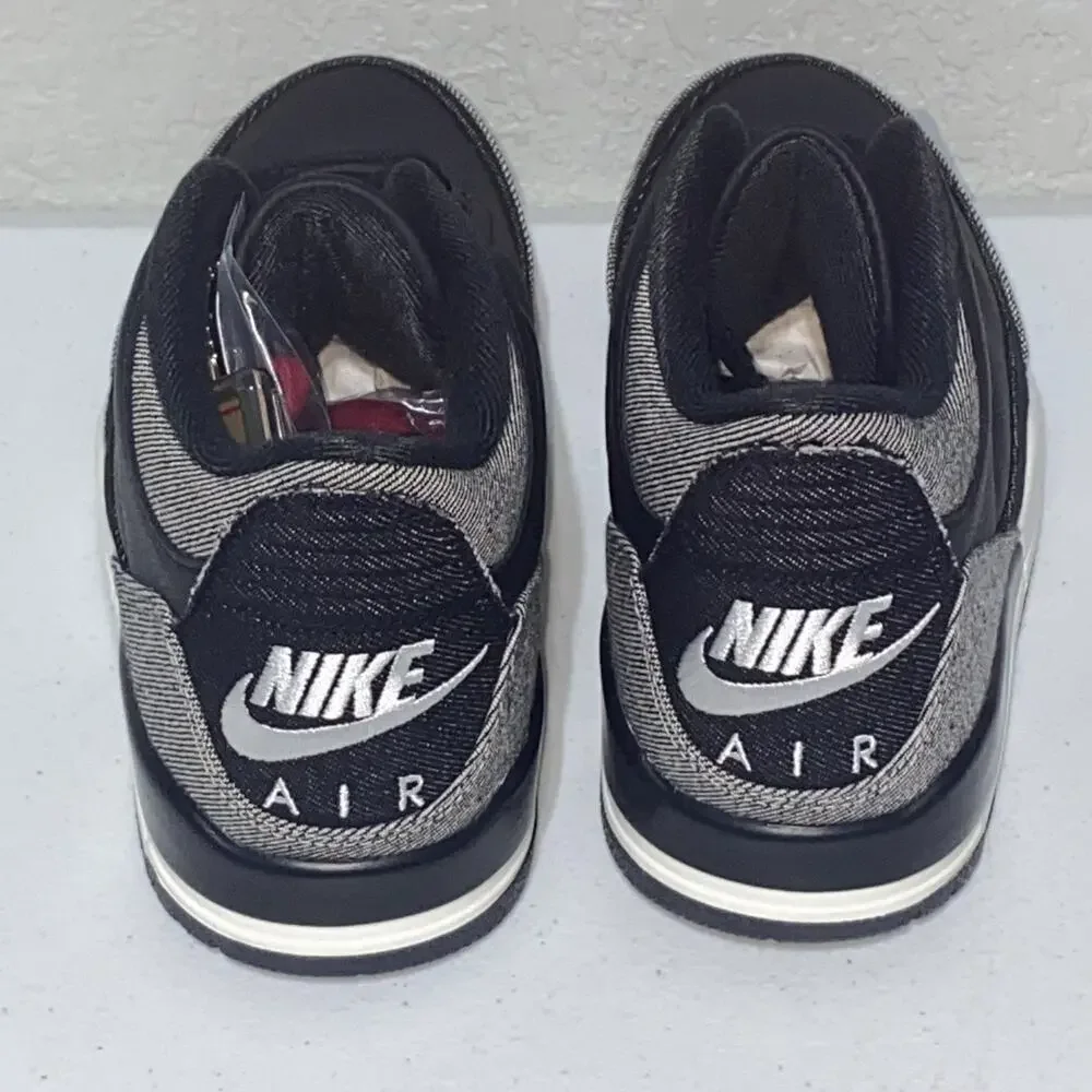 Jordan 3 Retro Levis Black Denim Sneakers IR0914-400 Mens‎ Size 9